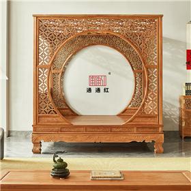 缅甸花梨双月洞式架子床